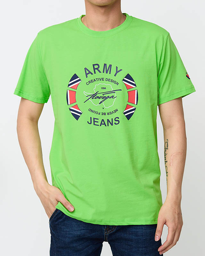 Royalfashion Zielony męski t-shirt z nadrukiem