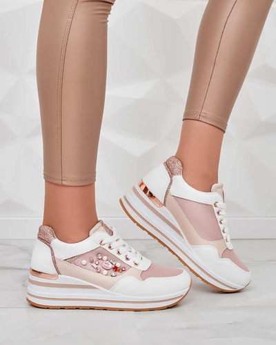 Royalfashion Sportowe sneakersy damskie na koturnie Roenna