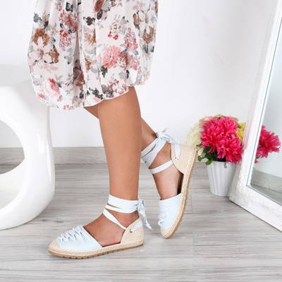 Niebieskie espadryle wiązane wstążką Balea - Obuwie