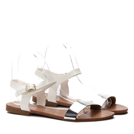 Białe metaliczne sandały Rozzets - Obuwie