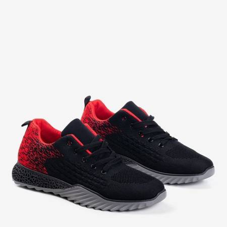 Czarno-czerwone sportowe męskie buty Forsage - Obuwie
