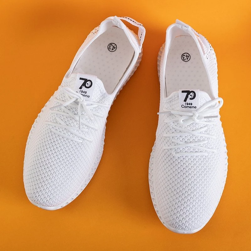 OUTLET Białe męskie sportowe buty Tasya - Obuwie