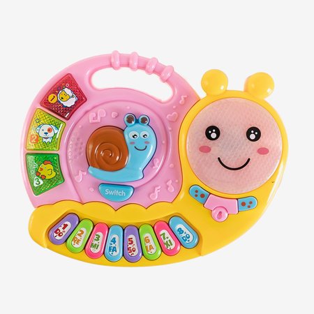 Różowa interaktywna zabawka pianinko ślimaczek dla dzieci - Zabawki