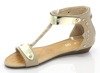 Beżowe sandały Lemi- Obuwie