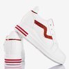 Białe buty sportowe na krytym koturnie z czerwonymi wstawkami Say It - Obuwie