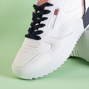 Białe damskie sportowe buty Macrina - Obuwie 