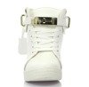 Białe sneakersy na krytym koturnie Aruli - Obuwie