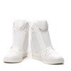Białe sneakersy na krytym koturnie Brylee - Obuwie