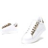 Białe sportowe buty w panterkę Colorful Panther - Obuwie