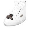 Biało - czarne sneakersy na koturnie z ozdobą Plowen - Obuwie