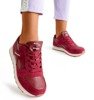 Bordowe sportowe damskie buty Hulione - Obuwie