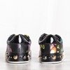 Czarne buty sportowe z ozdobami Kolibri - Obuwie