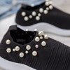 Czarne buty sportowe z perełkami Dayanah - Obuwie