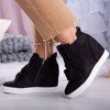 Czarne damskie sneakersy na krytym koturnie Astana - Obuwie