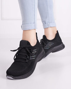 Czarne damskie wsuwane buty sportowe Tirre - Obuwie