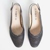 Czarne sandały damskie z ażurowym zdobieniem Asina - Obuwie