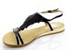 Czarne sandały na płaskiej podeszwie Akiama - Obuwie