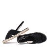 Czarne sandały na płaskiej podeszwie Pelaya - Obuwie