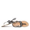 Czarne sandały z cyrkoniami Allyson- Obuwie