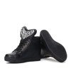 Czarne sneakersy na koturnie Naderite - Obuwie