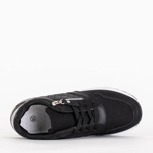 Czarne sportowe buty na koturnie Vusio - Obuwie