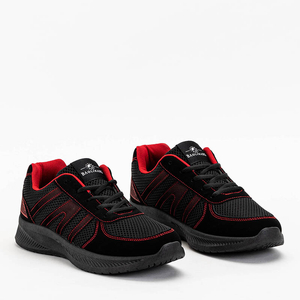 Czarno - czerwone buty sportowe męskie Baikisor - Obuwie