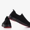 Czarno-czerwone męskie sportowe buty slip - on Telfer- Obuwie