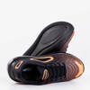 Czarno - pomarańczowe sportowe buty damskie z przezroczystą podeszwą Fusion - Obuwie