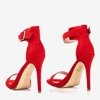 Czerwone sandały na wyższej szpilce Suella - Obuwie