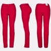 Damskie spodnie jeansowe w kolorze czerwonym - Spodnie