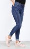 Długie, ciemnoniebieskie jeansy z cyrkoniami Alison- Spodnie