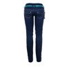 Granatowe jeansowe spodnie z niskim stanem - Spodnie