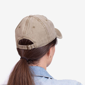 Jeansowa damska czapka z daszkiem w kolorze khaki - Akcesoria