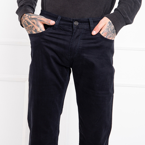 Męskie granatowe jeansy - Odzież