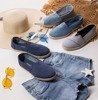Niebieskie espadryle materiałowe a'la jeans Timsa - Obuwie