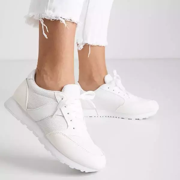 OUTLET Białe damskie buty sportowe Margi - Obuwie