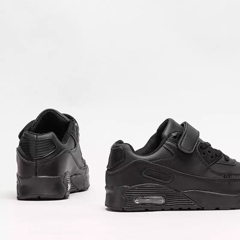 OUTLET Czarne dziecięce buty sportowe sneakersy Lomi - Obuwie