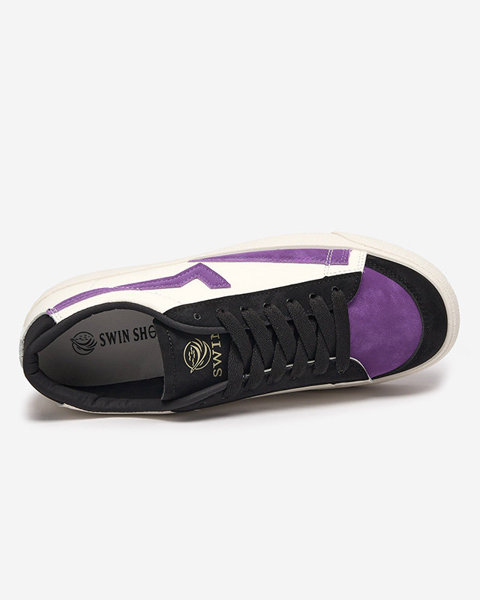 OUTLET Fioletowo-czarne damskie sportowe buty Swishos - Obuwie