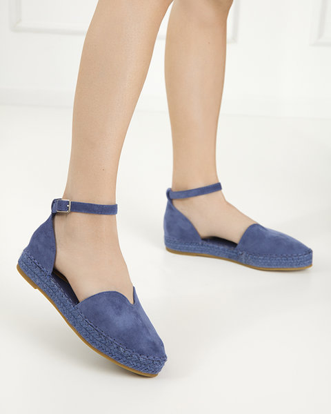 OUTLET Niebieskie damskie sandały a'la espadryle na platformie Monata  - Obuwie