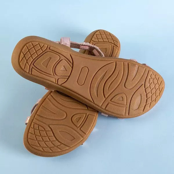 OUTLET Różówe damskie sandały z ozdobami Blora - Obuwie