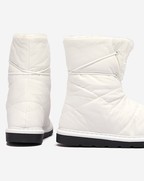 Royalfashion Białe damskie buty a'la śniegowce Amirfu