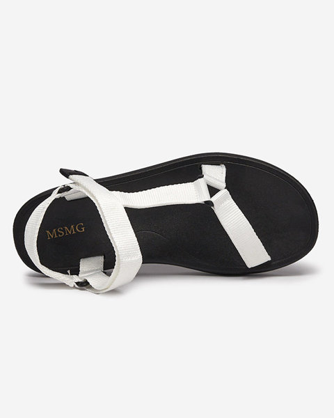 Royalfashion Białe damskie sportowe sandały Tatags 