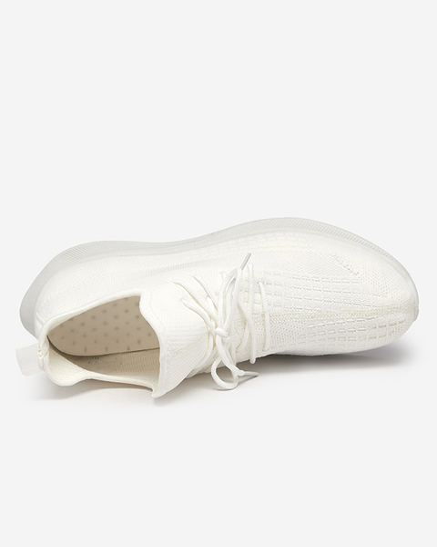 Royalfashion Męskie buty sportowe tkaninowe w kolorze białym Domakko