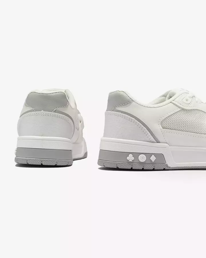 Royalfashion Sportowe sneakersy damskie w biało- szarym kolorze Xirrat