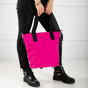 Różowa damska torebka shopper - Akcesoria