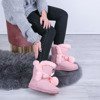 Różowe buty a'la śniegowce z pomponami Bobo - Obuwie