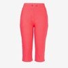 Różowe legginsy krótkie ze ściągaczem - Spodnie