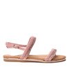 Różowe sandały z cyrkoniami Zammena - Obuwie