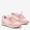 Różowe sportowe buty damskie na krytym koturnie Lyseria - Obuwie