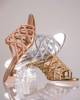 Różowo-złote klapki na wyższym przezroczystym słupku Cinderella - Obuwie